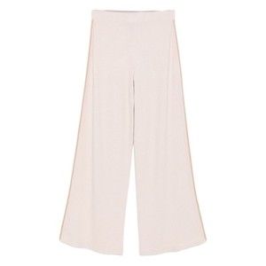 Dexterior Cream And Beige Wide-Leg Trousers Crafted - NWT